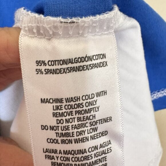 Tommy Hilfiger Womens Logo Top Color Block Short Sleeve T Shirt Size Large - Picture 5 of 6